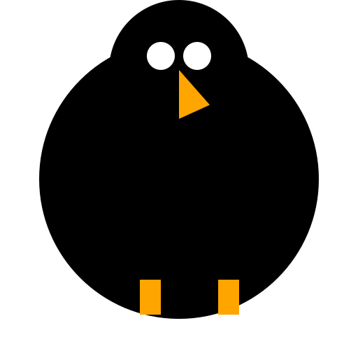 Silhouette of a Playful Penguin - DrawGPT