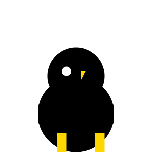 Silhouette of a Penguin - DrawGPT