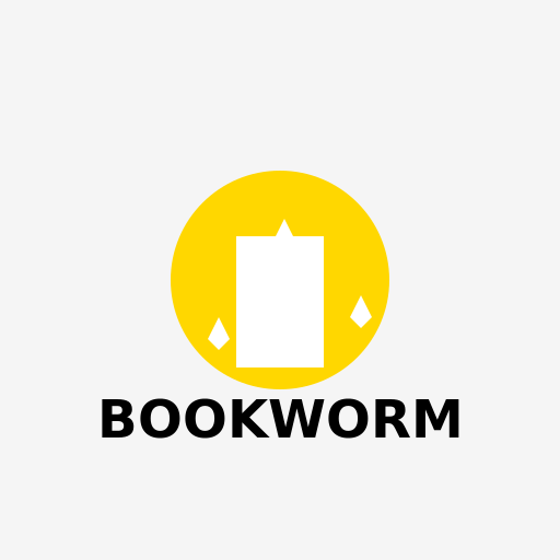 Premium Bookworm Logo - DrawGPT