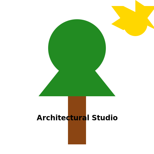 Architectural Studio Logo - Tree Motif - DrawGPT