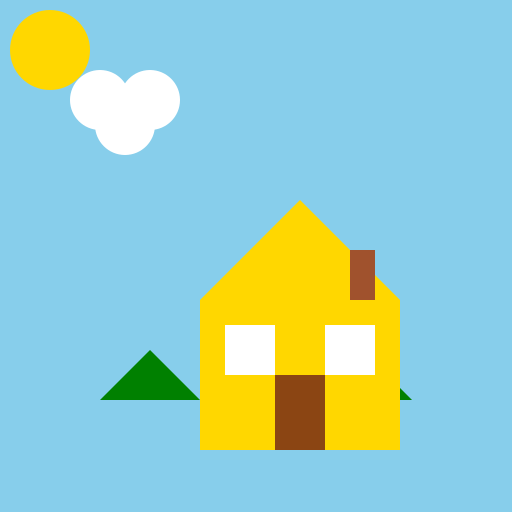 A house surrounded by trees - DrawGPT