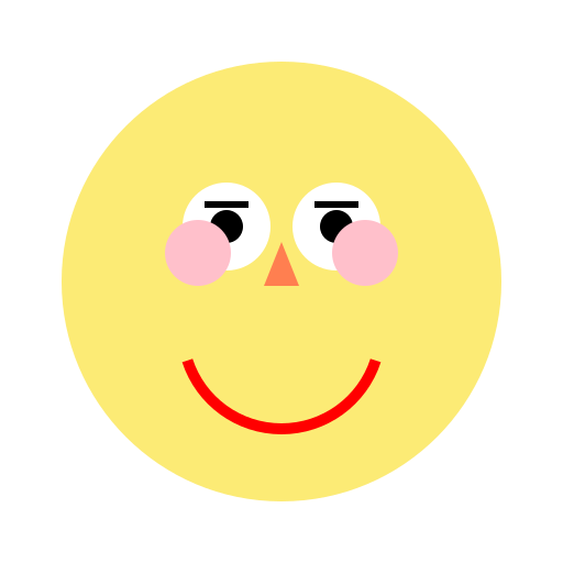 Happy Face with Five Unique Components - DrawGPT