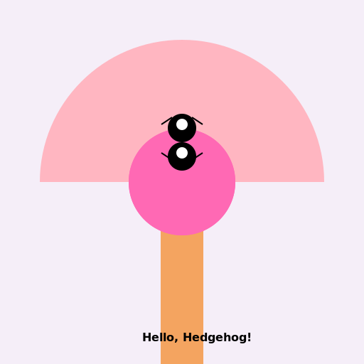 Hedgehog Mushroom with Tiny Hedgehog Eyeballs - DrawGPT