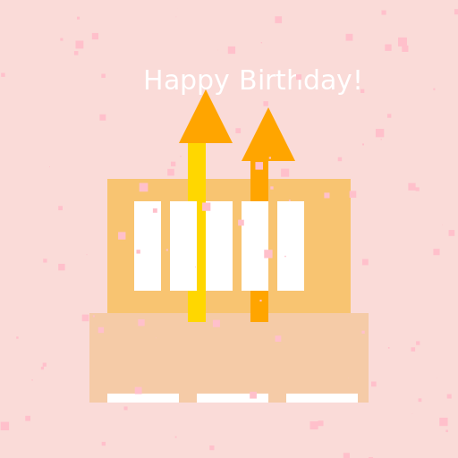 Birthday Cake with Two Candles - DrawGPT