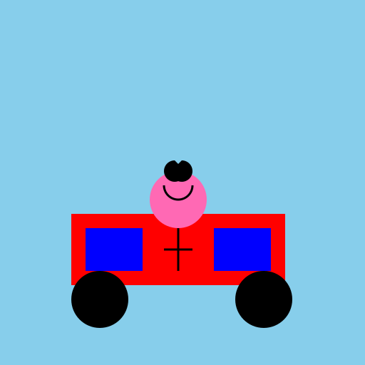 Girl on Car - DrawGPT