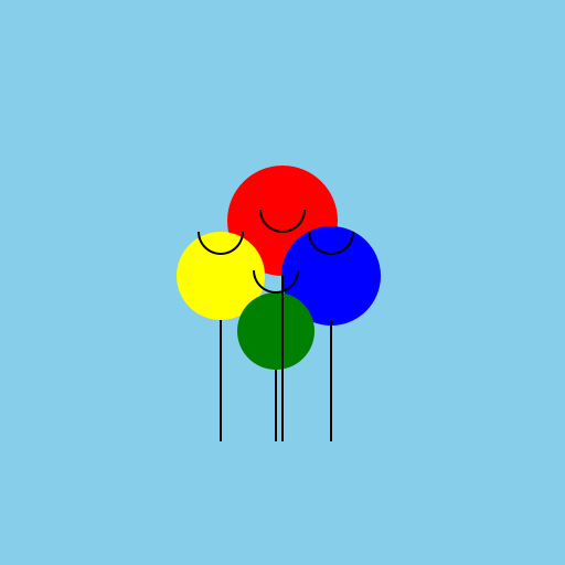 Happy Bouncing Balloons - DrawGPT