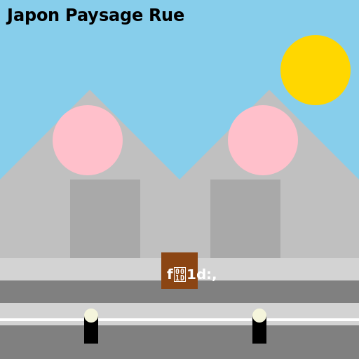 Japon Paysage Rue - DrawGPT