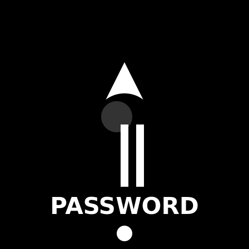 Dark and Sleek Password Logo - DrawGPT
