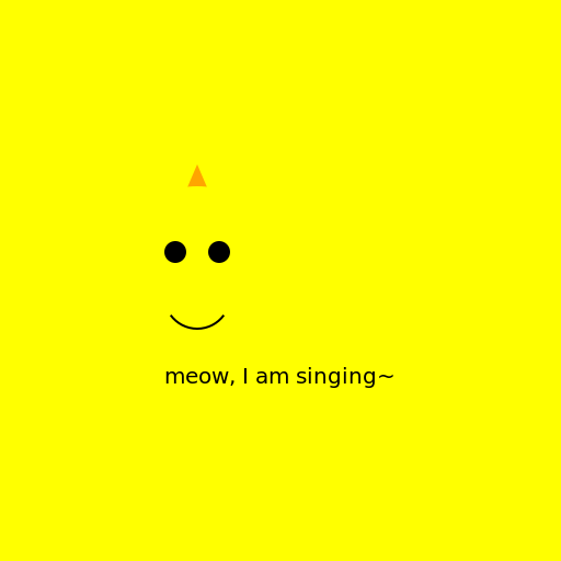cute kitty, singing - DrawGPT