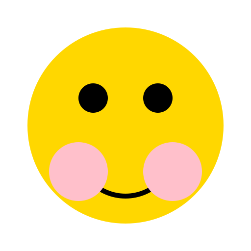 Cute Smiley Face with Rosy Pink Cheeks - DrawGPT