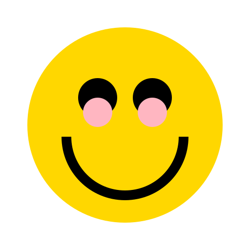 Cute Smiley Face with Rosy Pink Cheeks - DrawGPT