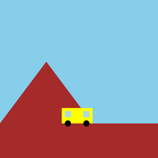 School Bus Falling in the Valley - DrawGPT