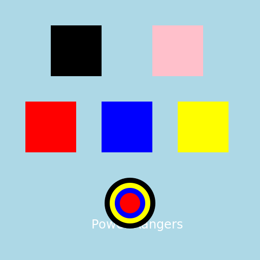 Power Rangers with a team, human - DrawGPT