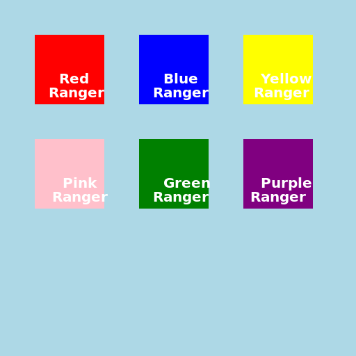 Power Rangers with a team, human - DrawGPT