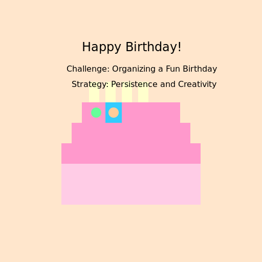 Birthday Challenge: Organizing Fun and Persistence - DrawGPT