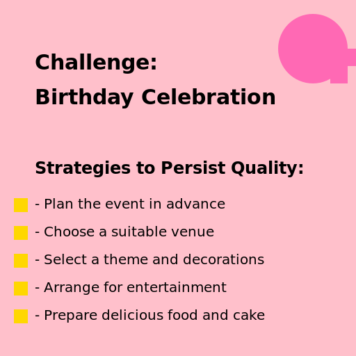 Challenge and Strategies for Birthday Celebration - DrawGPT