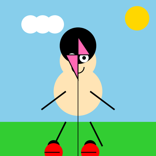 Happy Boy Playing with a Kite - DrawGPT