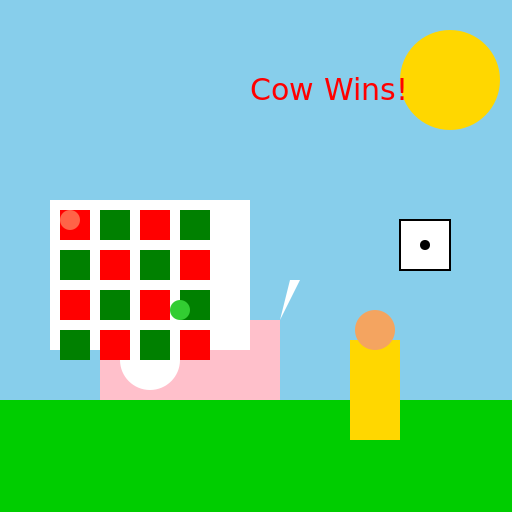Cow vs Man: Ludo Showdown - DrawGPT