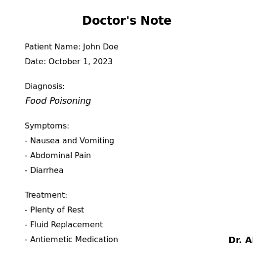 Food Poisoning - DrawGPT