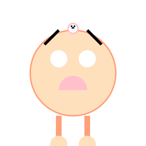 Baby Girl with Big Eyes and Small Mouth and Very Long Legs - DrawGPT