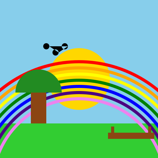 Rainbow at the Park - DrawGPT