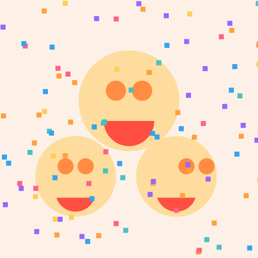 Joyful Faces Celebrating Life's Unexpected Surprises - DrawGPT