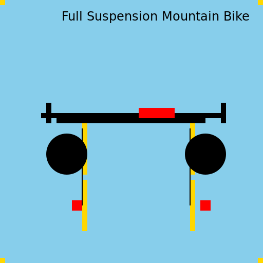 Full Suspension Mountain Bike - DrawGPT