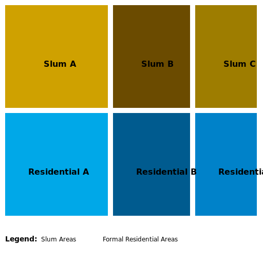 Slums and Formal Residential Areas - DrawGPT