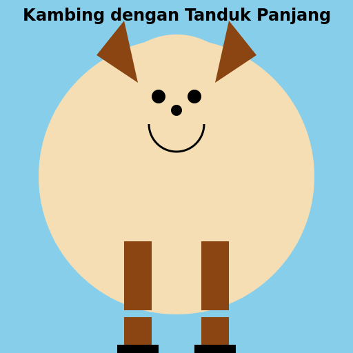 Kambing dengan Tanduk Panjang - DrawGPT