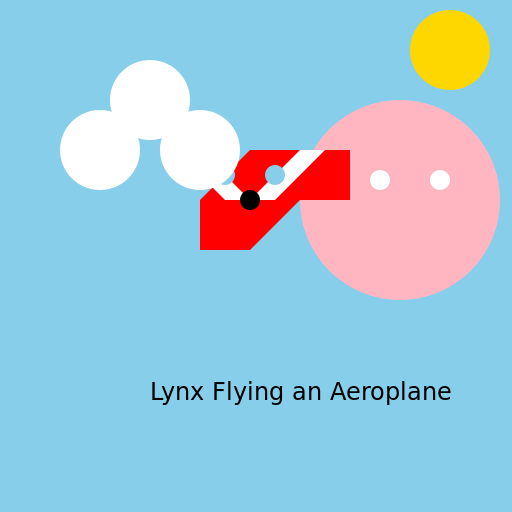 Lynx Flying an Aeroplane - DrawGPT