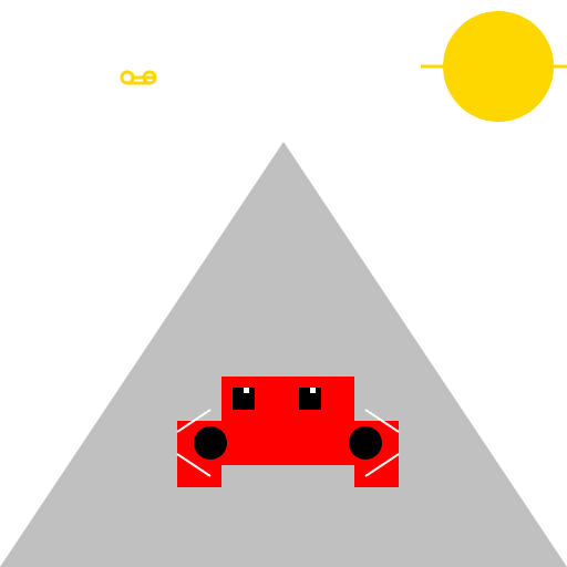 Sports Car in Front of Majestic Mountains - DrawGPT