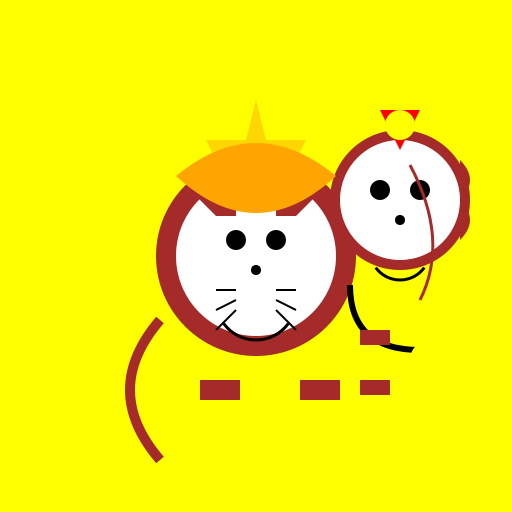 The Majestic Lion and the Playful Monkey - DrawGPT