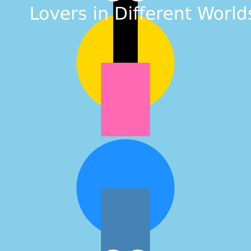 Boy in Water, Girl in Sky Anime Art - DrawGPT