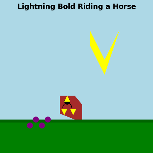 Lightning Bold Riding a Horse - DrawGPT