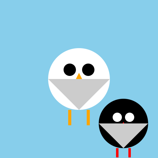 Good Pigeon Tony and Evil Pigeon Valentin-Valeri - DrawGPT