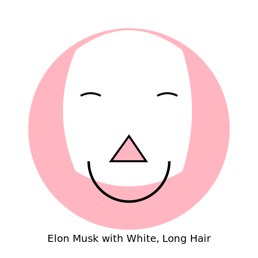 Elon Musk with White, Long Hair - DrawGPT