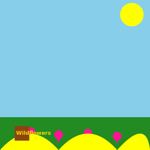 Wildflowers Valley Stream - DrawGPT