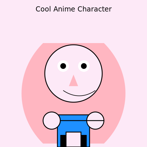 Cool and Beautiful Anime Character - No Copyright Claim - DrawGPT