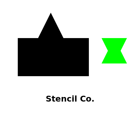 Stencil Horse and Leaves Logo - DrawGPT