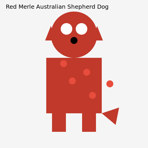 Red Merle Australian Shepherd Dog - DrawGPT