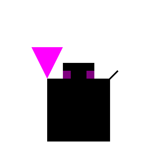 Happy Teen in a Black Hoodie with Purple Eyes and Horns - DrawGPT