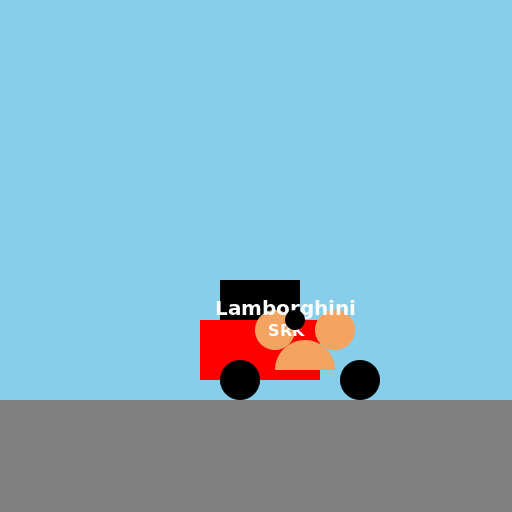 Shah Rukh Khan driving Lamborghini - DrawGPT