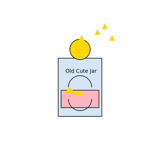 Stars in an Old Cute Jar Full of Cake - DrawGPT