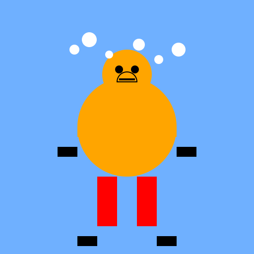 Orange Scuba Diver - DrawGPT