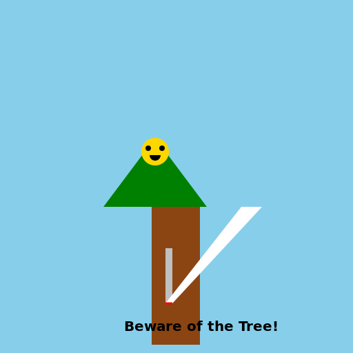 Tree Holding a Knife - DrawGPT