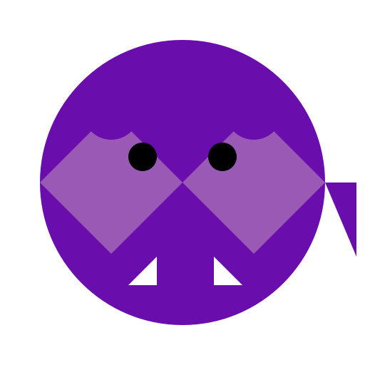 Purple Elephant with Wings - DrawGPT