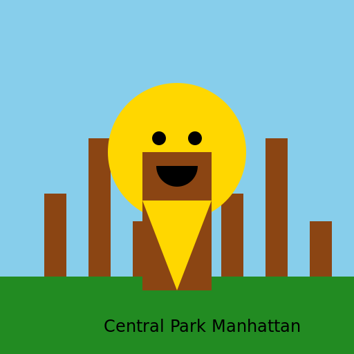 Native American Indian in Central Park Manhattan - DrawGPT