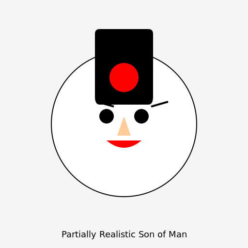 Partially Realistic Son of Man - DrawGPT