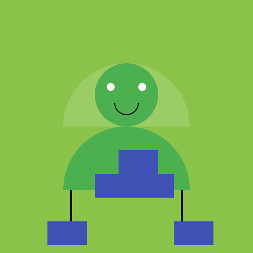 A Busy Turtle in the Forest - DrawGPT