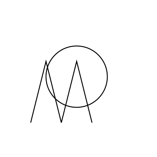 M Calligraphy Almond - DrawGPT